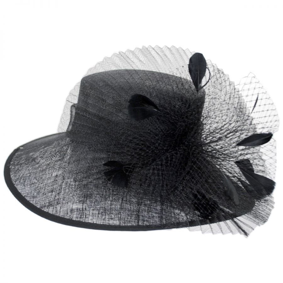 Something Special Fishnet Sinamay Straw Boater Hat Dress Hats