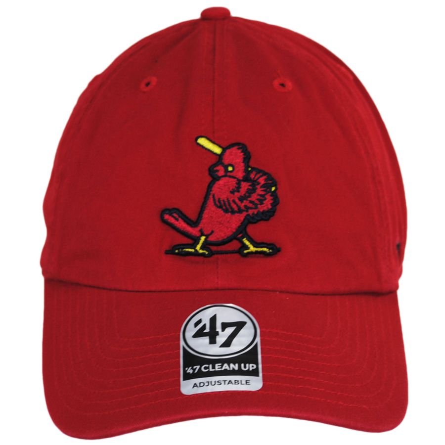 Youth St. Louis Cardinals '47 Red Team Logo Clean Up Adjustable Hat