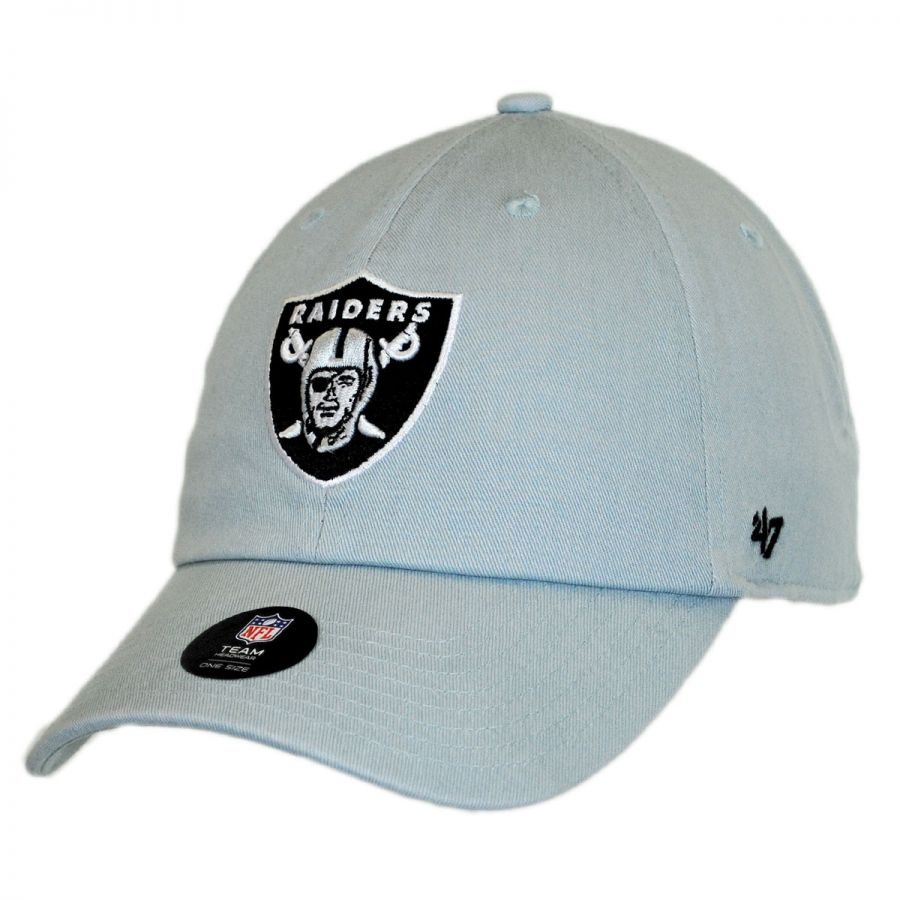 47 Brand Las Vegas Raiders NFL Clean Up Strapback Baseball Cap Dad Hat NFL  Football Caps
