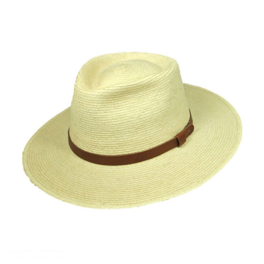 SunBody Hats Teardrop Guatemalan Palm Leaf Straw Fedora Hat Straw Fedoras