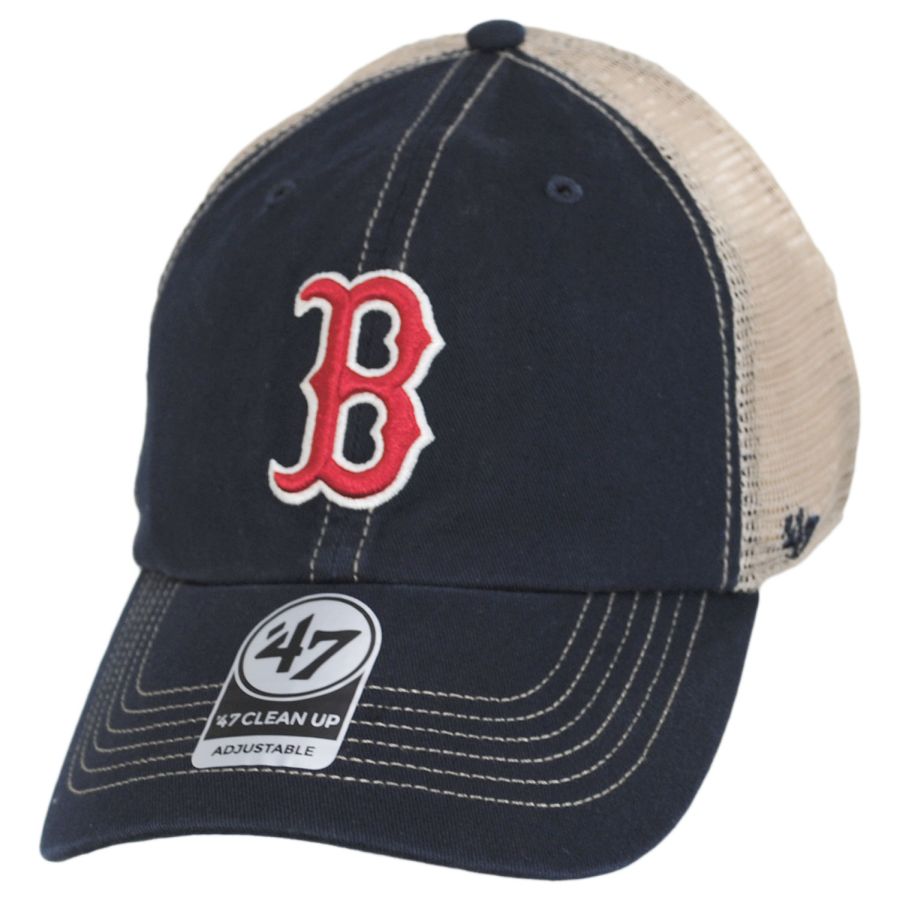 47 Navy Boston Red Sox Four Stroke Clean Up Trucker Snapback Hat