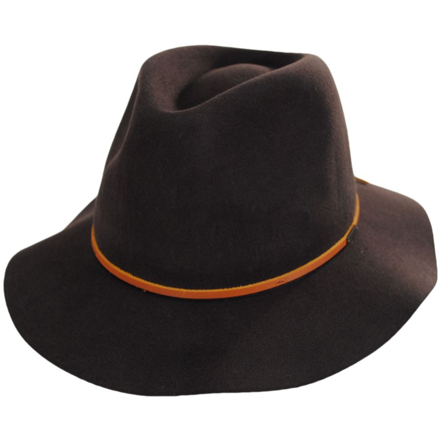 Brixton Hats Wesley Wool Felt Floppy Fedora Hat Crushable