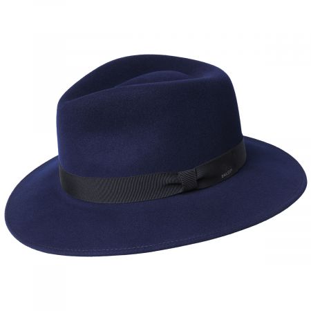Navy Blue Fedora Hats at Village Hat Shop